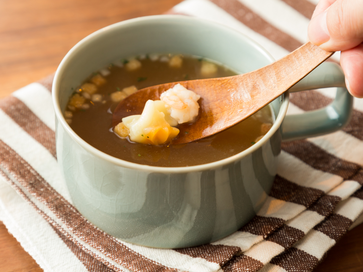冷凍カップグラタンで、カップスープがちょっと豪華に変身！