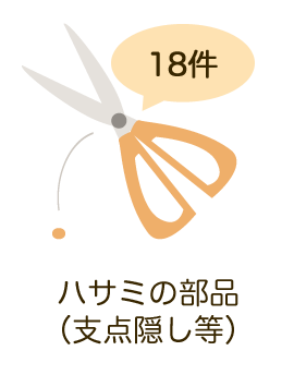 ハサミの部品(支点隠し等)