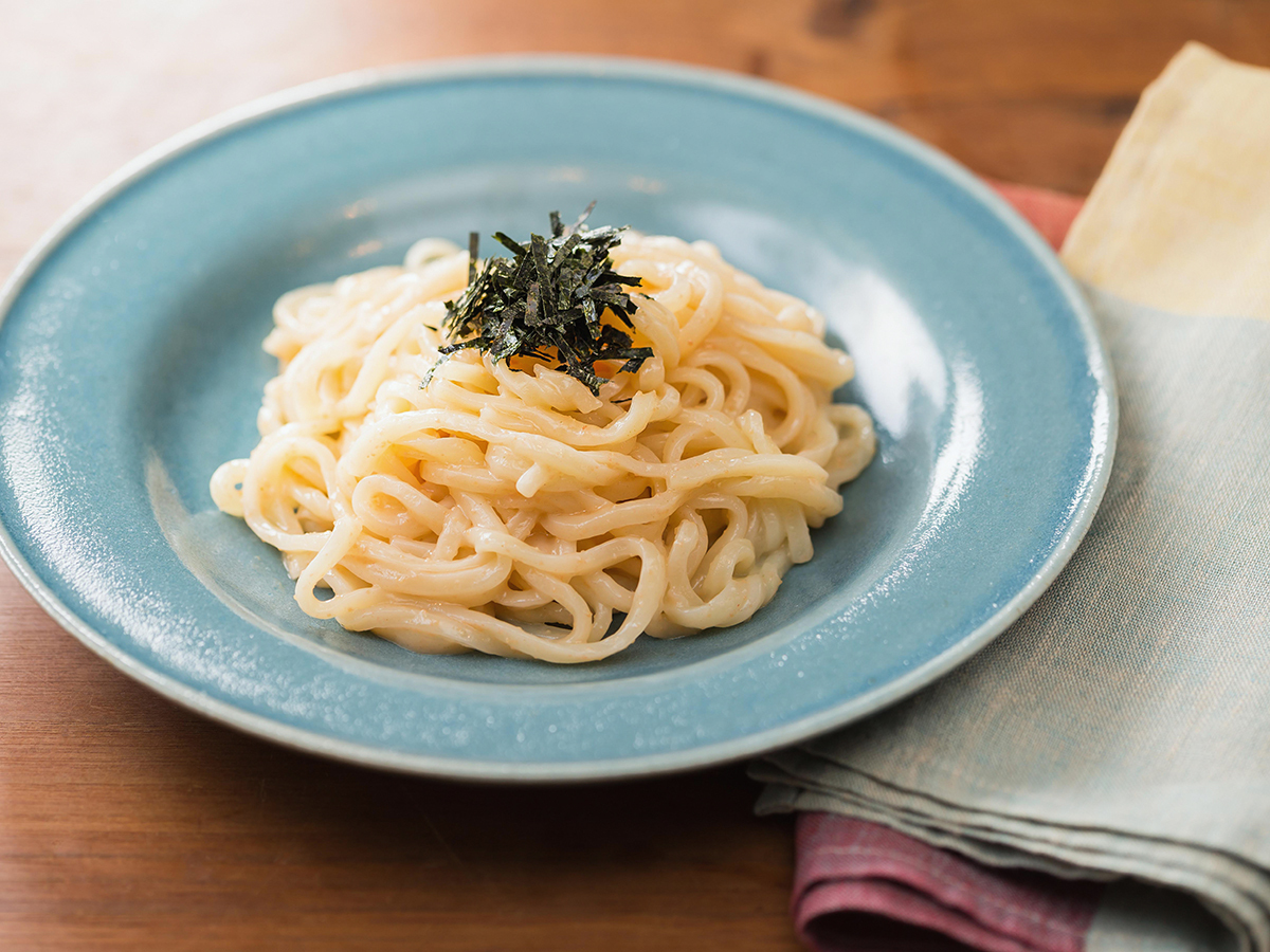 たらこバターうどん・冷凍うどんズボラレシピ