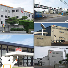 北海道から九州まで、工場があります。