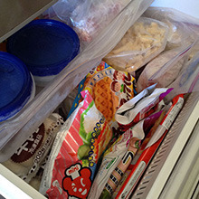冷凍庫の中、冷凍食品とホームフリージング