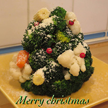 洋野菜ミックスのクリスマスツリー