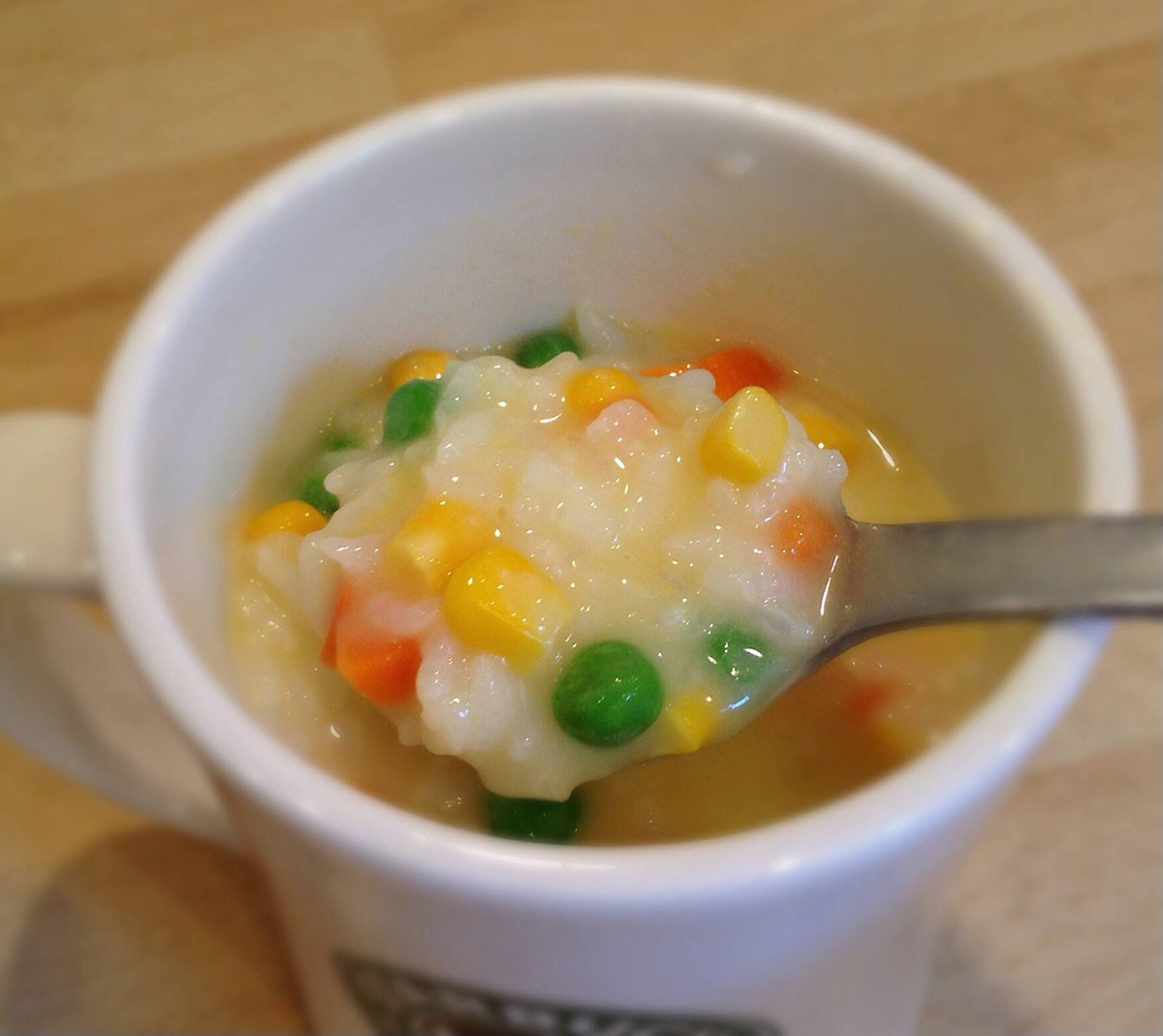 粉末カップスープで作る野菜リゾット