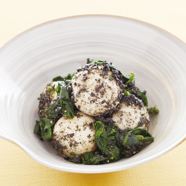 里芋とほうれん草の黒ごま和え | 冷食オンライン