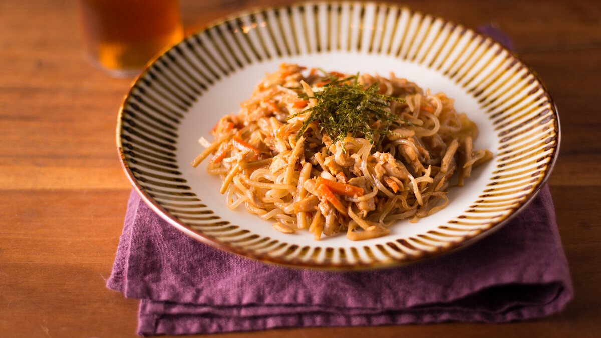 夜9時からごはん・しらたきが麺代わり！ 低カロリー♡焼きそば