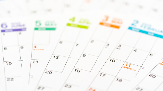 カレンダーの画像